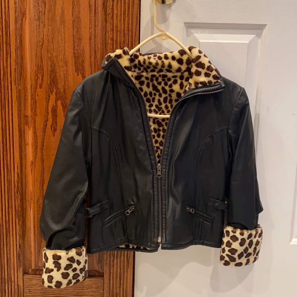 ONE OF A KIND Children’s Leather Cheetah Jacket